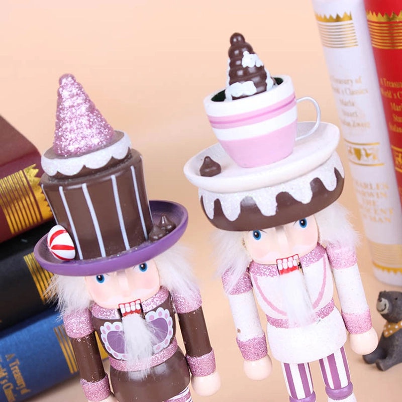 Hand-Painted 26CM Nutcracker Cake Man Figurine | Home Decor & Gifts