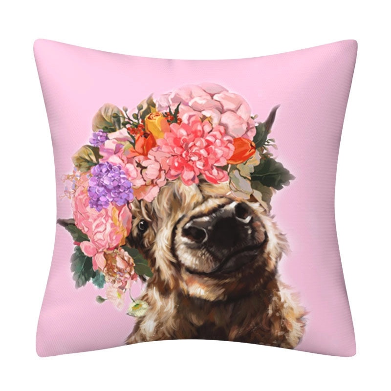 Adorable Animal Print Polyester Pillow Covers for Couch & Sofa Decor|Home Decor Accessories