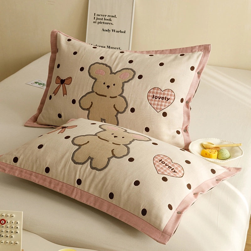 Adorable Animal Print Letter Lattice Cotton Pillow Covers for Couch & Sofa Decor | Home Decor Cushions