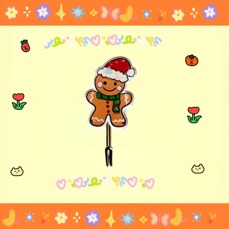 Festive Christmas Tree Santa Snowman Acrylic Wall Hooks|Home Decor Accessories