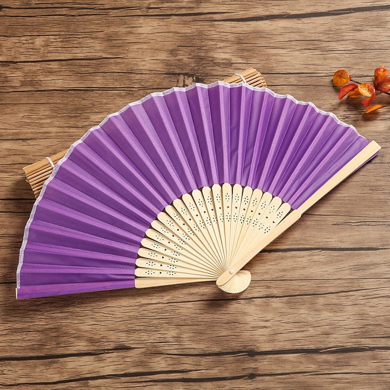 7-inch White Silk Folding Fan with Plain Surface for Wedding DIY Printing Advertising|Home Decor & Crafts