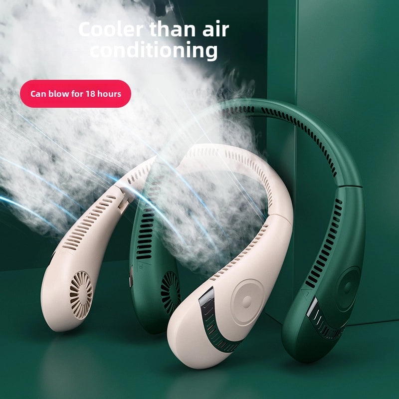 Portable Folding Neck Fan, Leadless Design, Large Wind Storage, Hands-Free Hanging Small Fan | Portable Fans