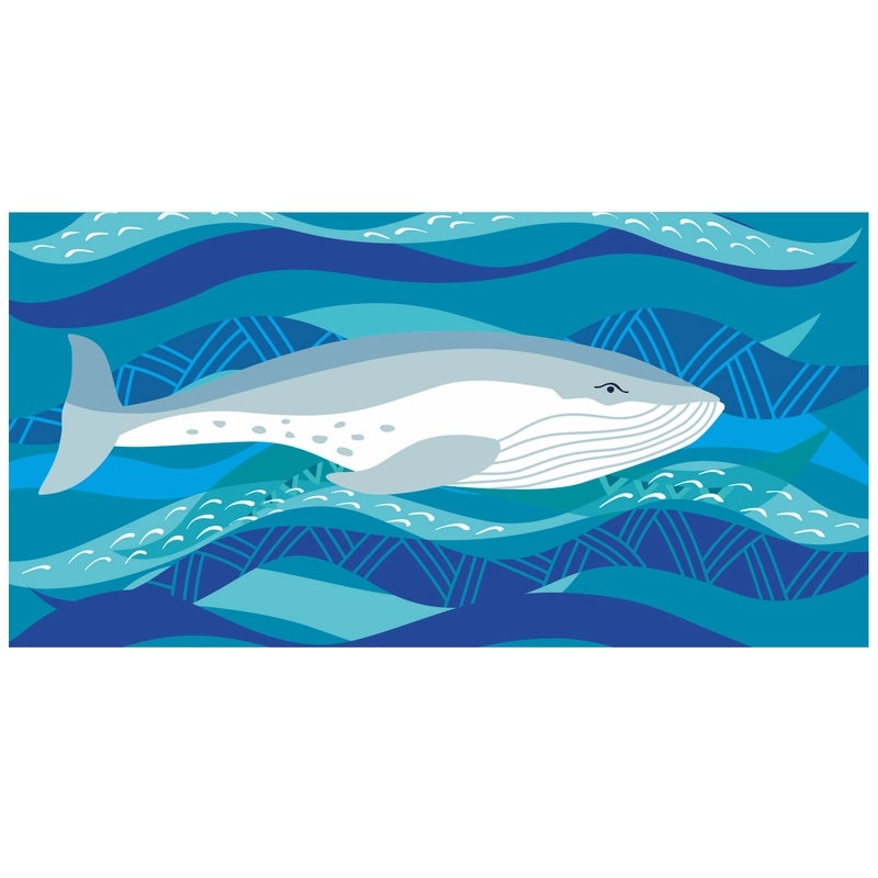 Underwater Animal Print Double-Sided Velvet Polyester Bath Towel | Bath & Beach Towels