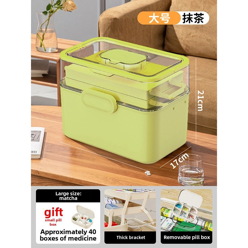 Multi-layer Portable Medicine Storage Box Foldable Grid Organizer for Household Use|Home Storage & Organization