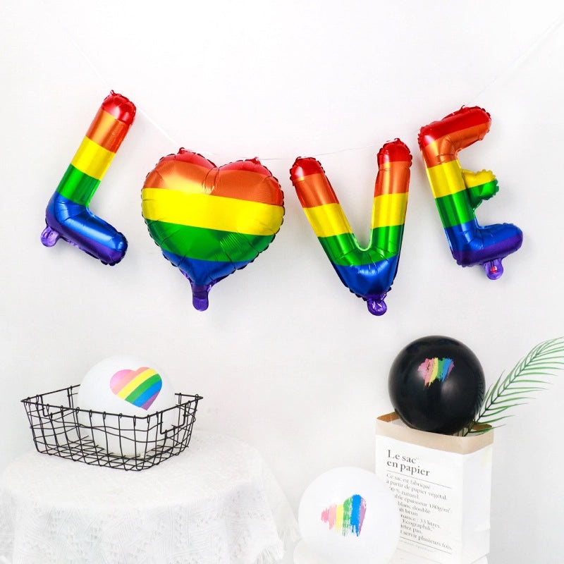 Classic Letter Heart Shape Aluminum Foil Balloons for Birthday Party Festival Decoration|Party Supplies Balloons