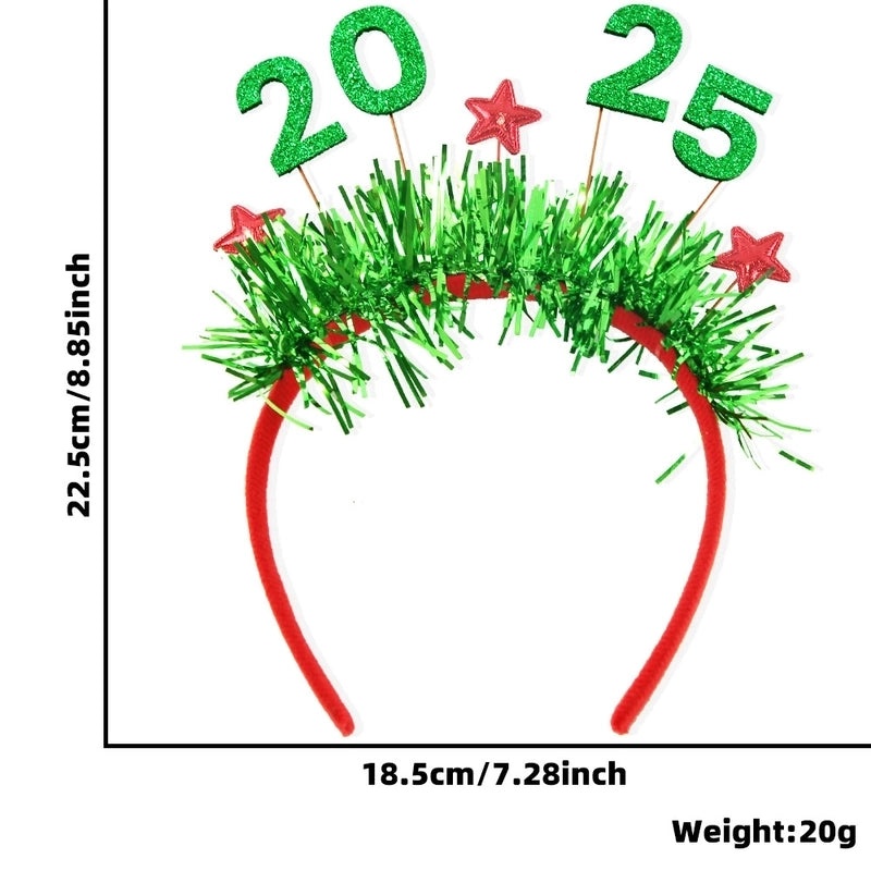 2025 Christmas Number Plastic Hair Band Festive Party Accessories|Party Accessories