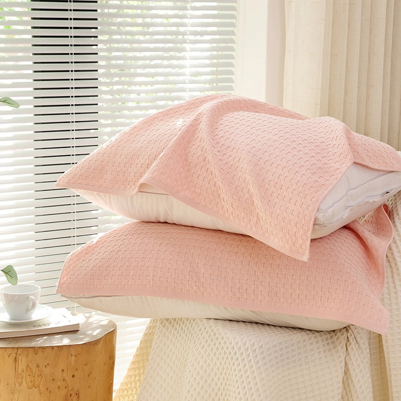 Pure Cotton Pillow Towels Pair | Household Pillowcase Turban Gauze Sweat Absorbing Towels for Adults and Students | Home Textiles