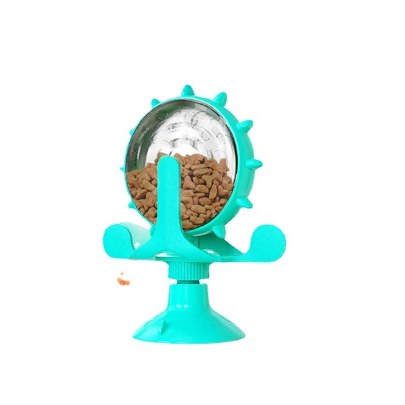 Pet Slow Feeder Toy for Puppies and Cats Windmill Design Food Dispensing Turntable|Pet Supplies