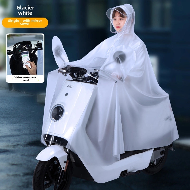 Electric Motorcycle Raincoat Thickened Adult Full-Body Non-Disposable Long Poncho for Outdoor Use|Motorcycle Rain Gear