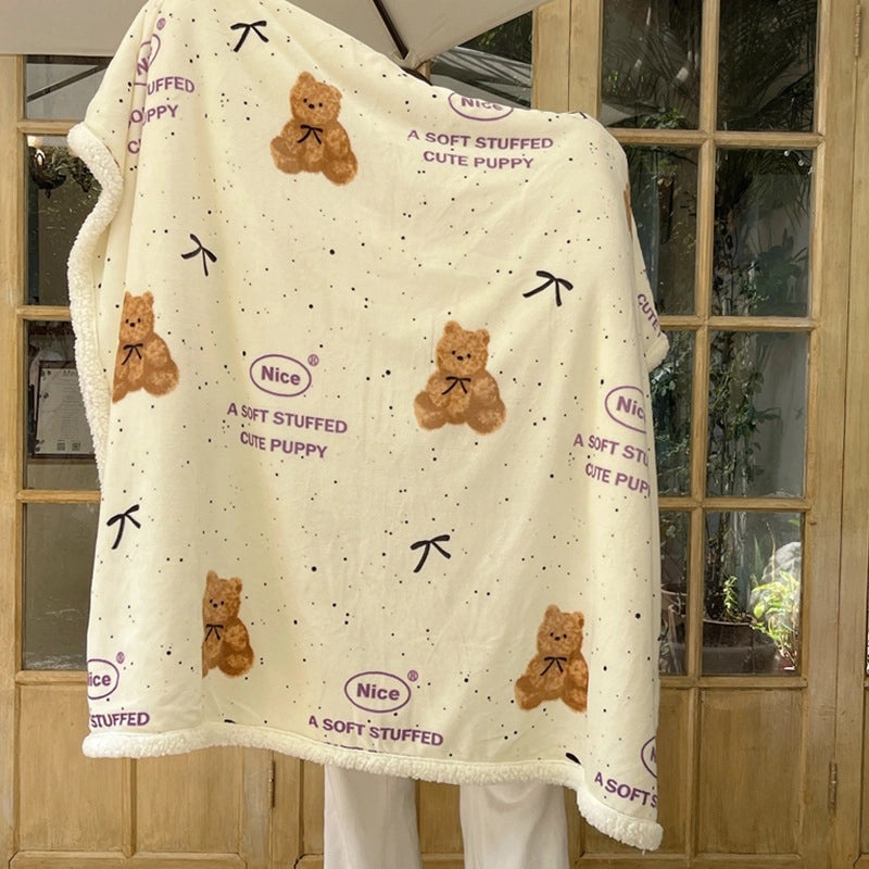 Halloween Cute Animal Pumpkin Fleece Blanket Cozy Bedding Throw for Fall|Home & Living Bedding