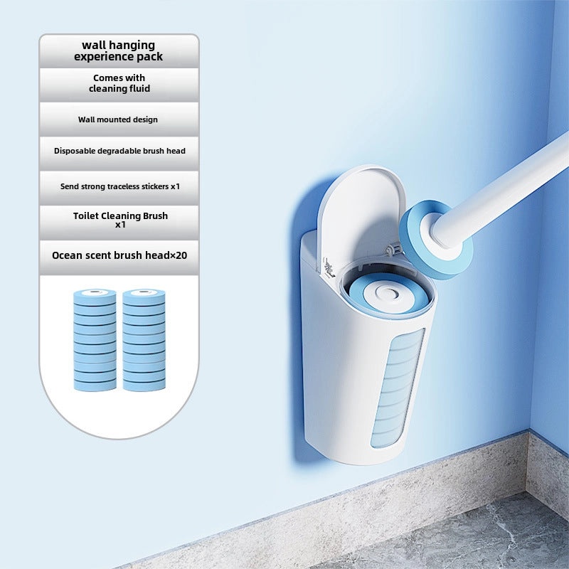 Disposable Toilet Brush Replacement Set Wall-Mounted Household Cleaning Brush | Bathroom Accessories