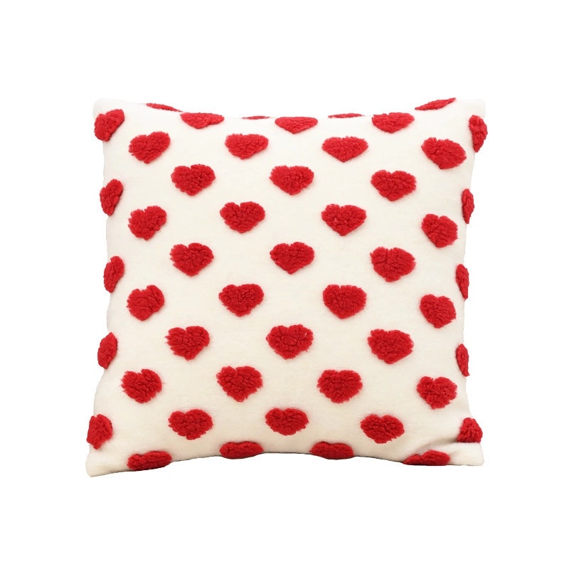 Nordic Heart-Shaped Polyester Cotton Throw Pillow Cover for Couch & Sofa Decor | Home Decor & Pillows
