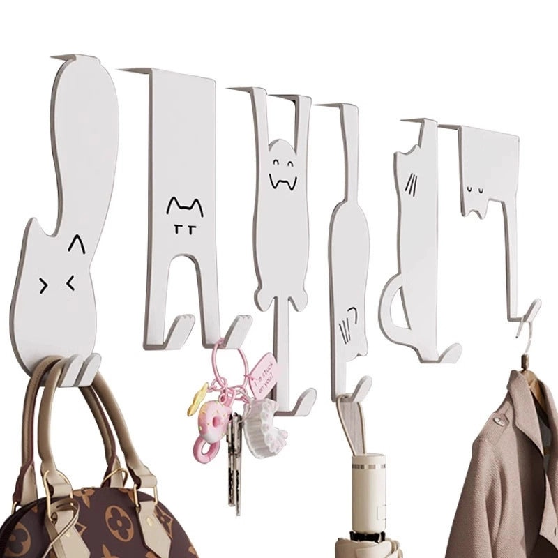 Minimalist Cat Shape Iron Wall Hooks for Home Decor|Home Organization & Storage Accessories