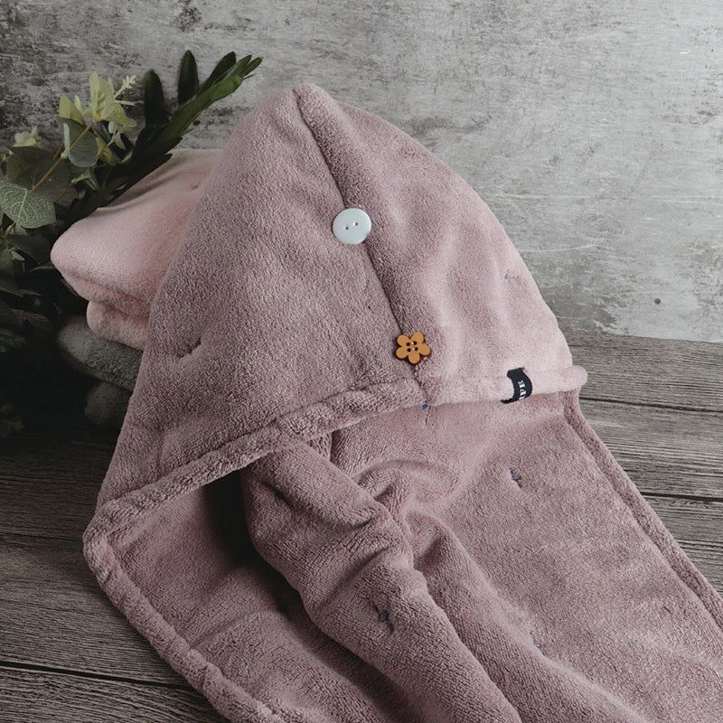 Javalife Women’s Double-Layered Absorbent Hair Drying Cap Soft Towel for Autumn Winter Kids Shower Cap | Beauty & Personal Care Hair Accessories