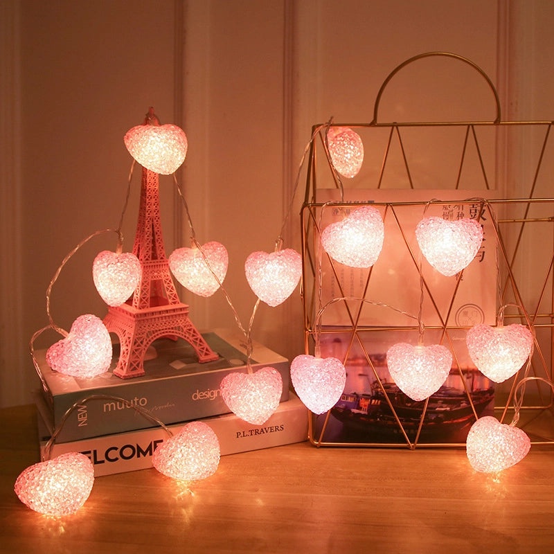 Romantic Heart-Shaped LED String Lights for Valentine’s Day | Home Decor & Lighting
