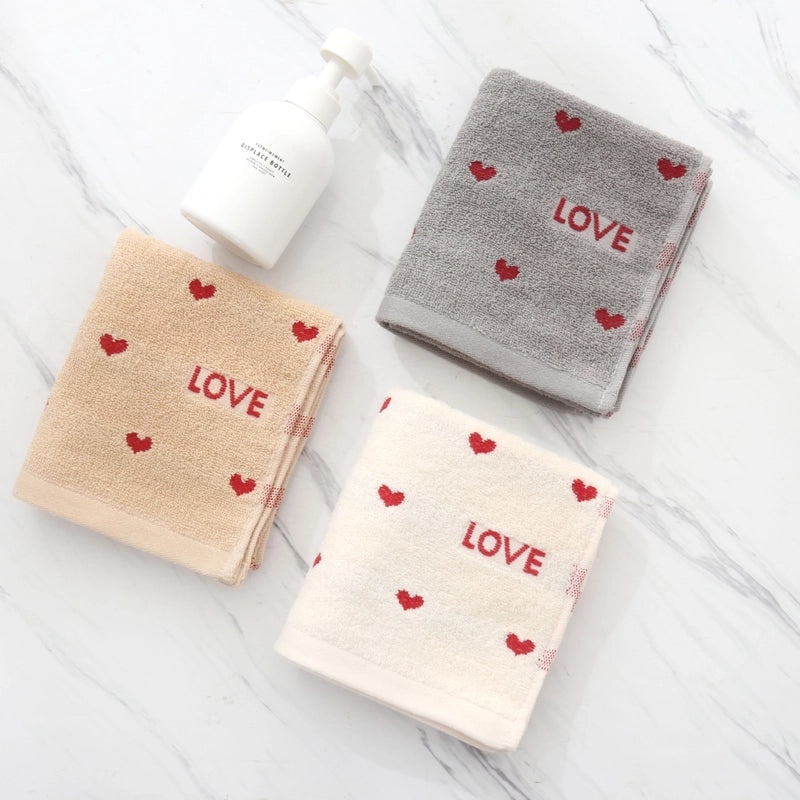 Soft Heart-Shaped Cotton Towels for Kids | Home & Living Bath Towels
