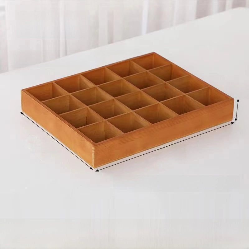 Wooden Multi-Grid Storage Box for Desktop | Home Storage & Organization