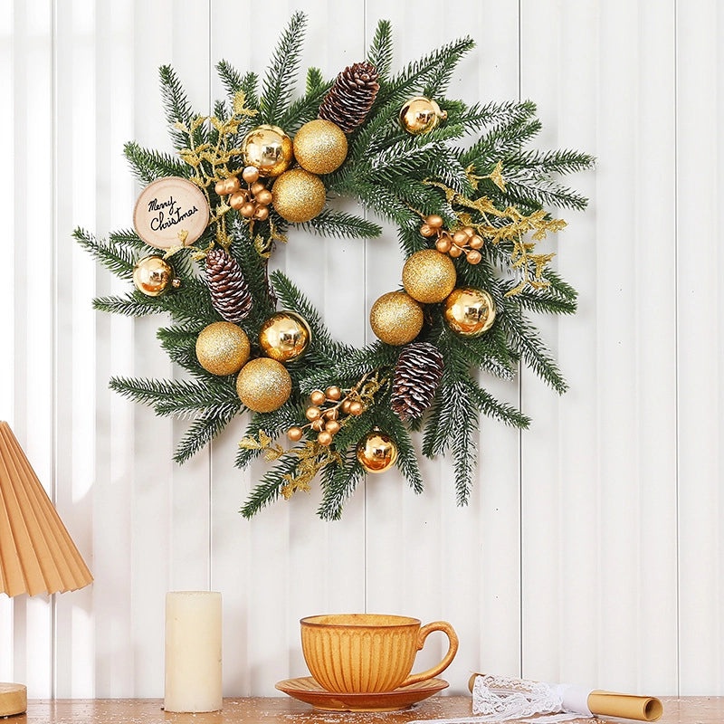 Christmas PE Rattan Garland with Christmas Tree Horn Pendant for Mall and Hotel Window Decoration|Home Decor & Seasonal Decorations