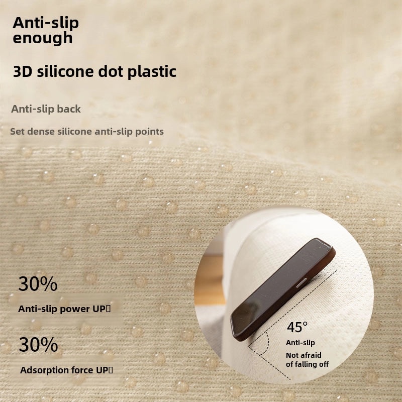 All-Season Chenille Sofa Cushion Non-Slip Cream Cover Soft Backrest Towel Protector|Home Decor & Sofa Accessories