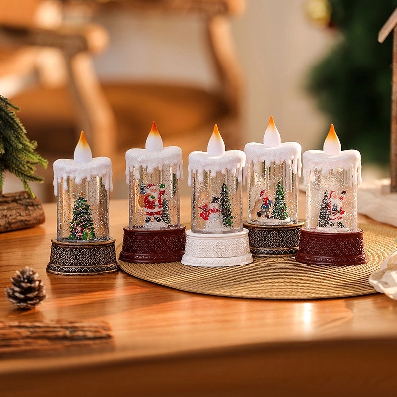 Christmas Minimalist Color Block Resin Night Lights for Holiday Decor | Home & Holiday Lighting