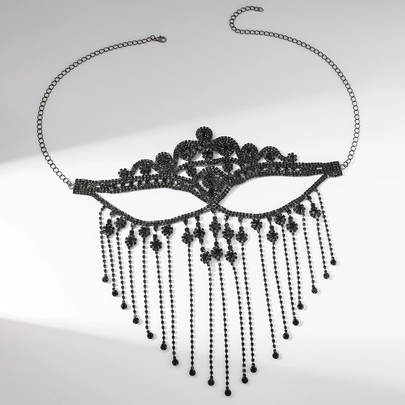 Sexy Rhinestone Hollow Out Braid Mask for Women Solid Color Alloy Queen Style 1 Piece|Fashion Accessories