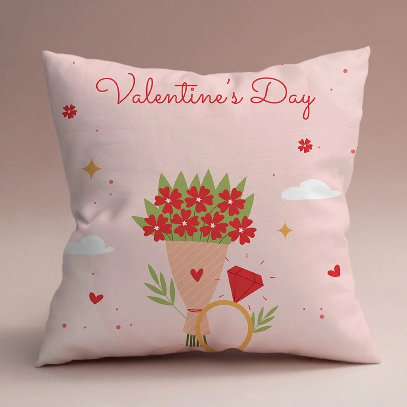 Valentine's Day Minimalist Letter Polyester Pillow Covers for Couch and Sofa Decor|Home Decor Pillows