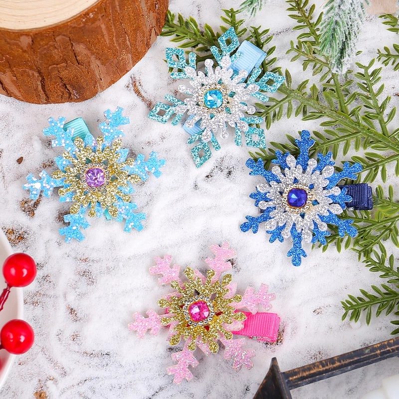 Christmas Snowflake Hairpin Cute Holiday Festival Plastic Accessory|Hair Accessories