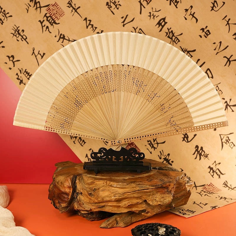 Chinoiserie Raw Silk Solid Color Fans for Heating & Decoration|Home & Living Fans & Cooling Accessories
