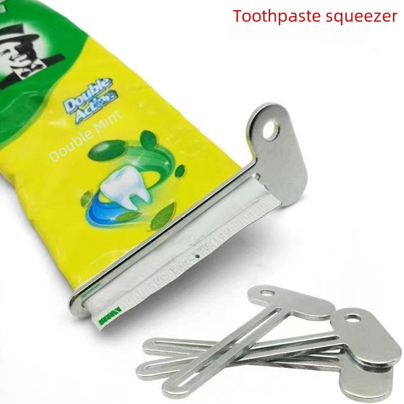 Toothpaste Squeezer Metal Clip Manual Rotation for Facial Cleanser Hand Cream Hair Dye Easy Dispensing|Personal Care Accessories