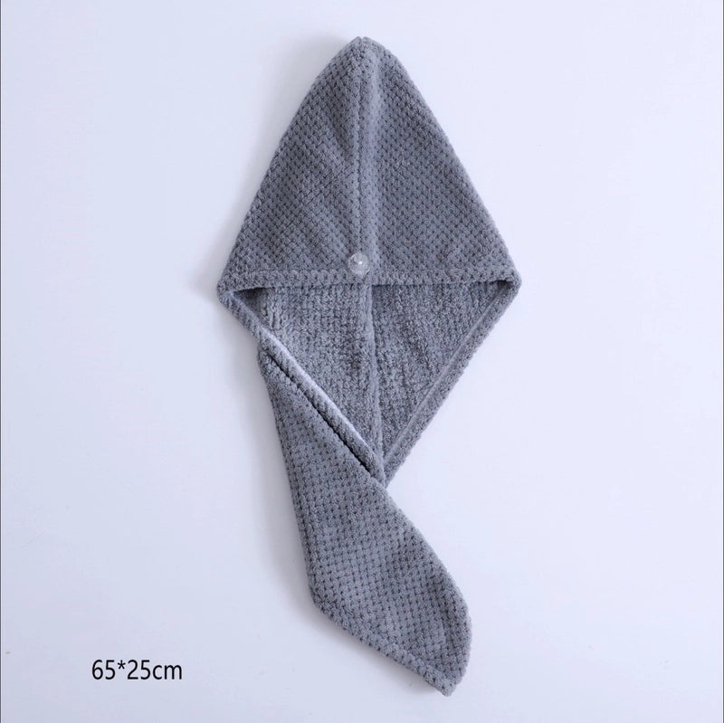 Classic Solid Color Coral Fleece Hair Towel Cap for Women | Hair Accessories