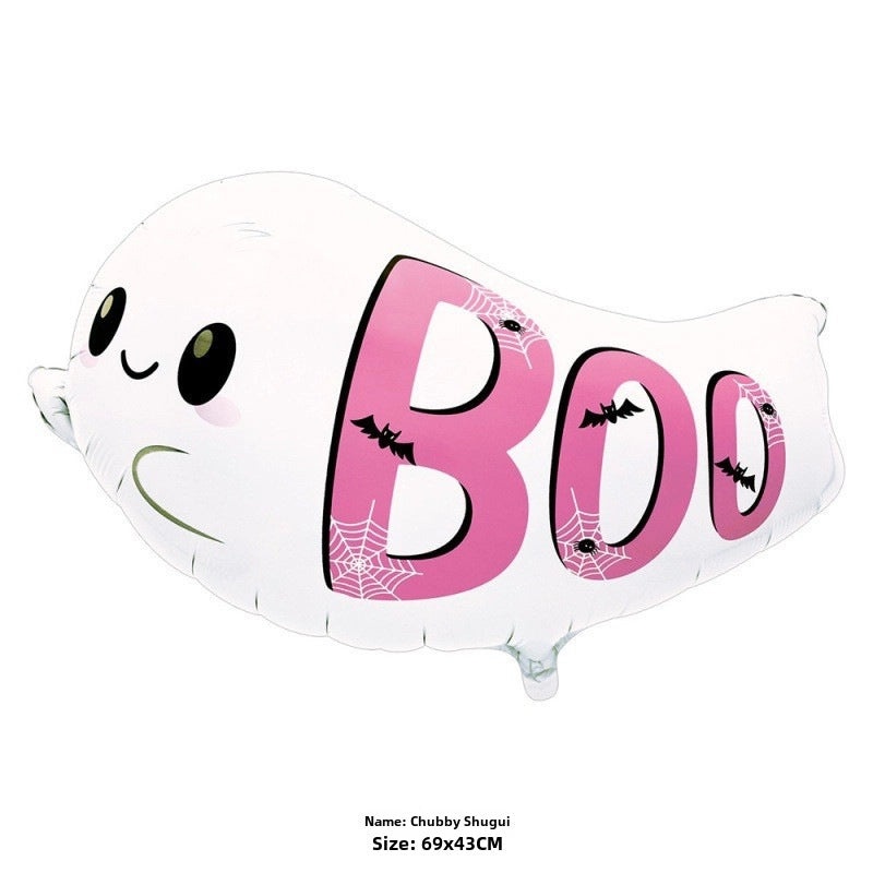 Halloween Ghost Spider Balloon Large Aluminum Foil Skull Man Pumpkin Decor|Halloween Decorations