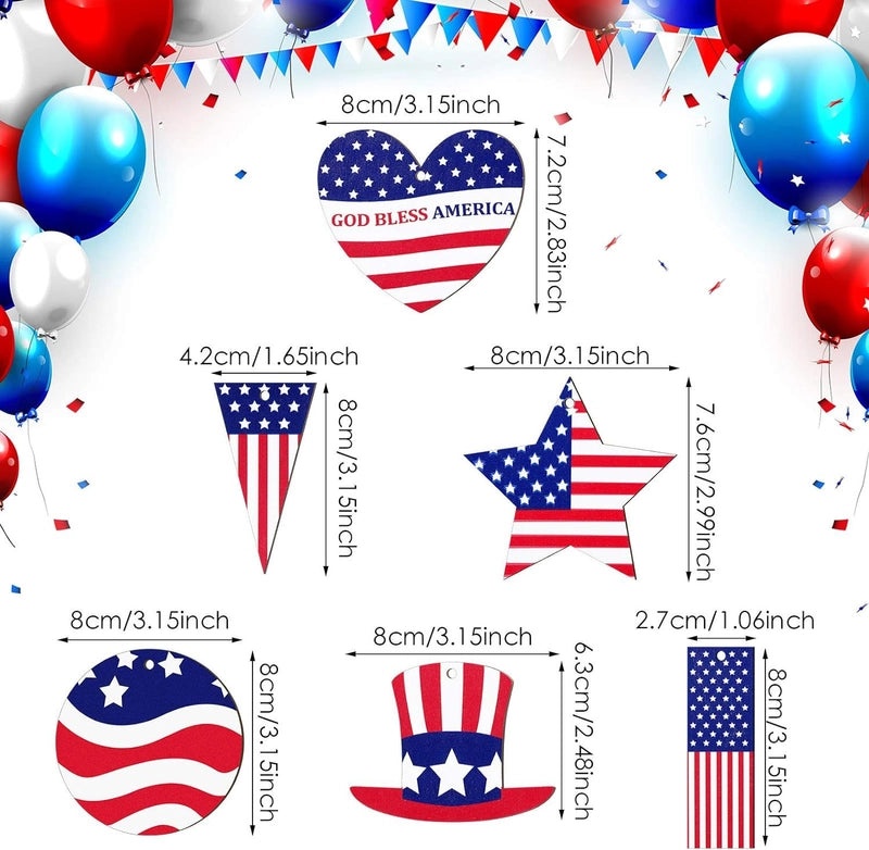 American Flag Animal Wood Decor for Festivals and Parties | Home Decor