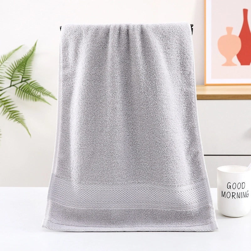 Pure Cotton Thickened Adult Face Towel with Watergrain Texture and Embroidered Logo|Home & Living Towels