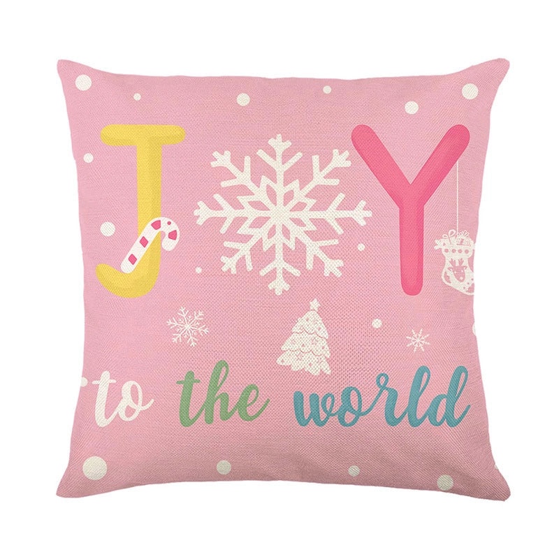 Festive Christmas Tree and Snowflake Linen Pillow Covers for Couch and Sofa Decor|Home Decor Pillows