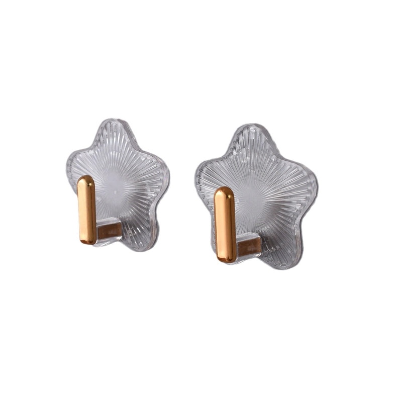 Simple Star-Shaped Plastic Wall Hooks|Home Organization & Storage Accessories
