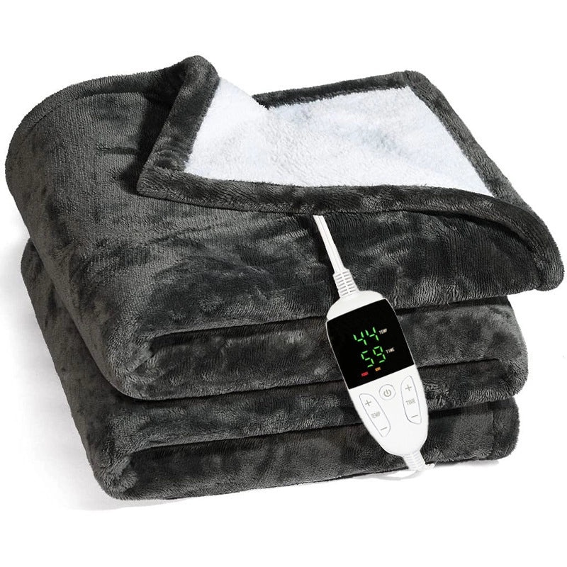 Cozy Solid Color Flannel Electric Blanket for Bedding | Home & Living Bedding