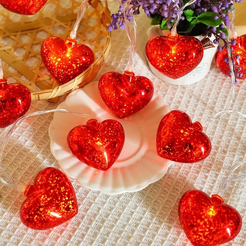 Romantic Heart-Shaped LED String Lights for Valentine’s Day | Home Decor & Lighting
