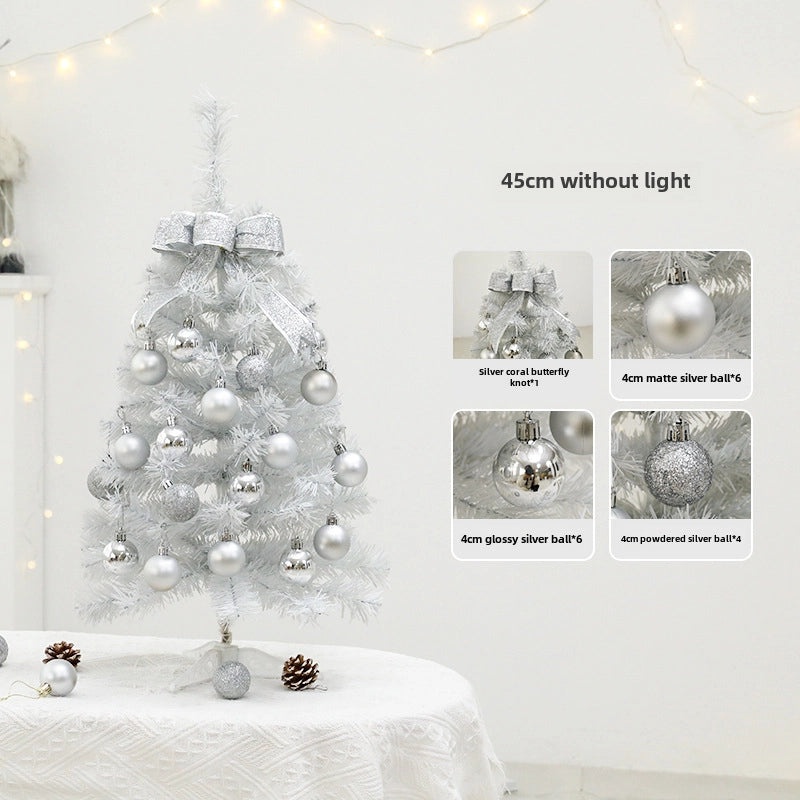 Mini White LED Christmas Tree with Ornaments for Home Desktop Decoration | Christmas Home Decor