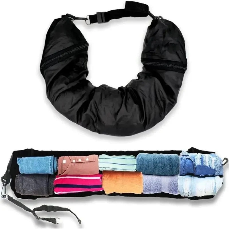 Refillable Travel Pillowcase Storage Bag Portable Neck Pillow Carrier for Plane Car Train|Travel Accessories