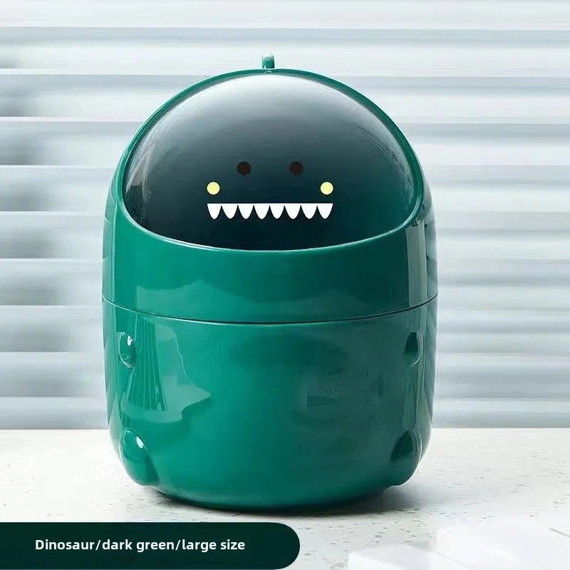 Cute Mini Desktop Trash Can with Lid for Office Table Home Living Room Coffee Table | Home & Office Accessories