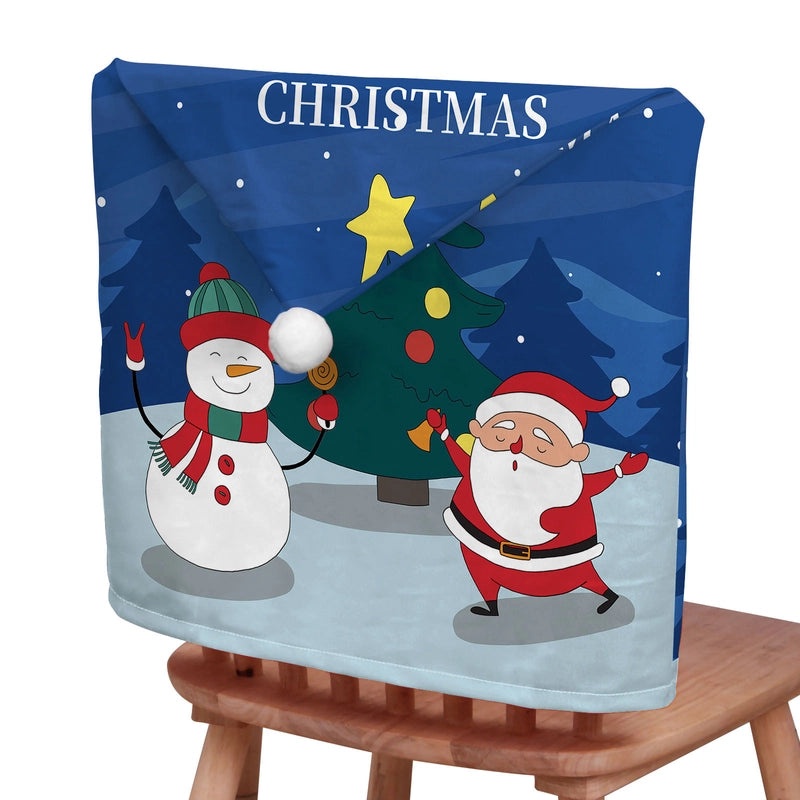 Christmas Animal Santa Chair Cover Polyester Holiday Party Decor|Holiday Party Supplies