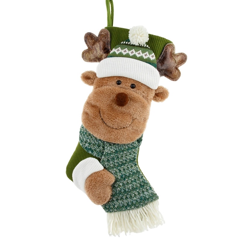 2024 Christmas Candy Socks Gift Bags Knitted Green Holiday Stockings | Christmas Decorations