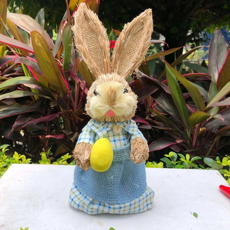 Mini 25cm Woven Rabbit Easter Decor Cute Display Gift Small Prizes Birthday Present|Home Decor & Gifts