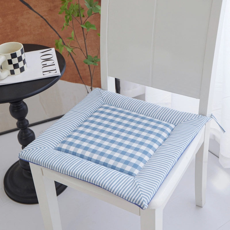 Plaid Polyester Seat Cushion for Chairs|Home Decor & Furniture Accessories