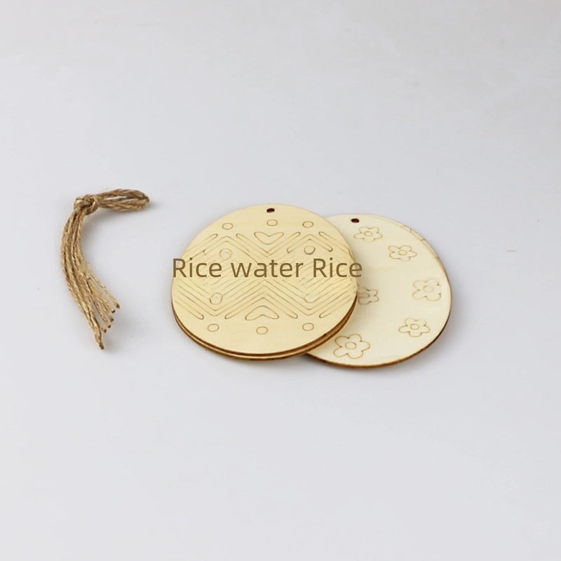 Colorful Wooden Easter Egg Pendant DIY Crafts Decorations for Office and Home | Home Decor & Craft Supplies