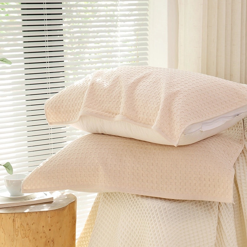 Pure Cotton Pillow Towels Pair | Household Pillowcase Turban Gauze Sweat Absorbing Towels for Adults and Students | Home Textiles