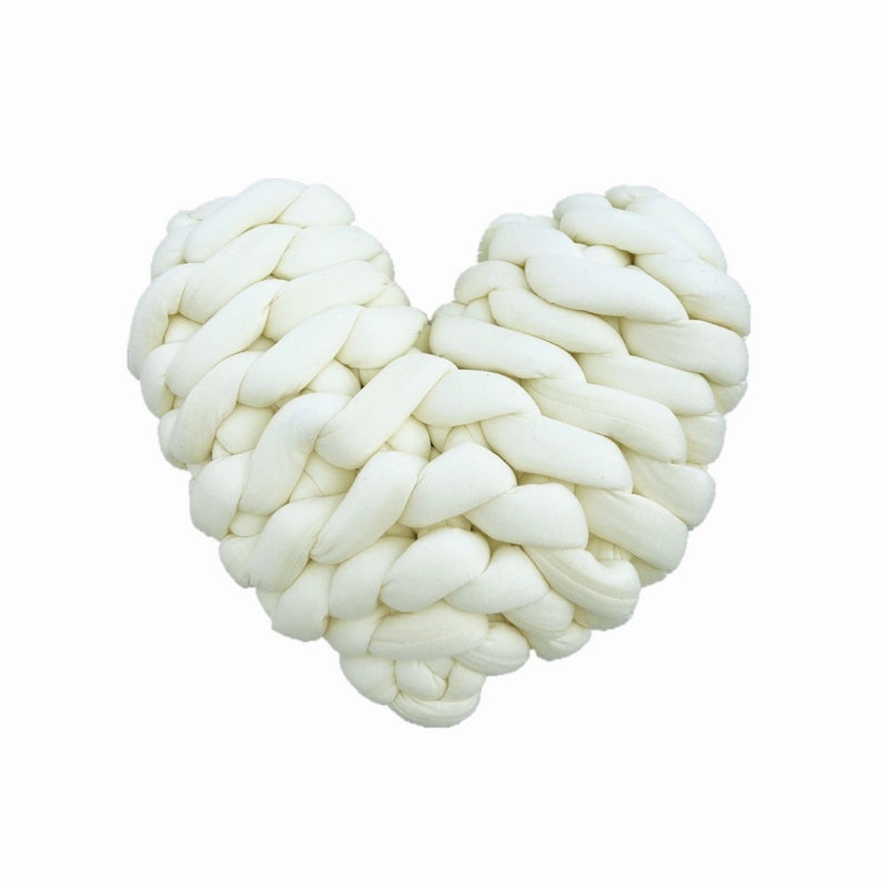 Handmade Nordic Heart-shaped Pillow DIY Core-filled Yarn Woven Cushion Photography Props|Home Decor & Photography Props