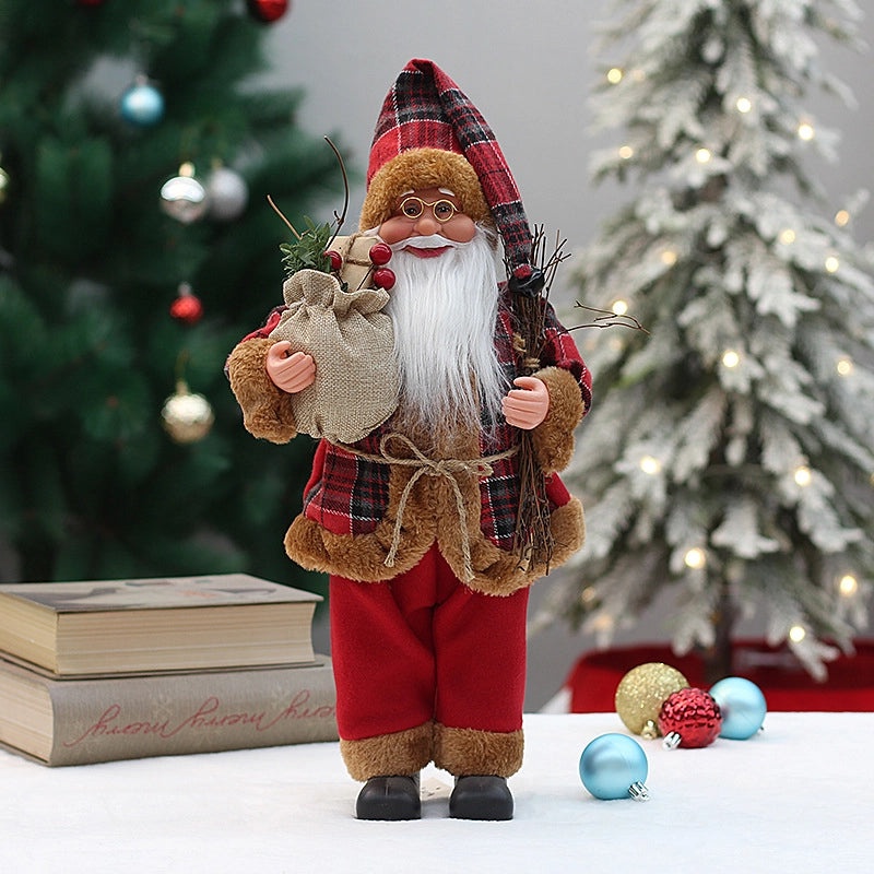Christmas 18 Inch Santa Claus Doll Standing or Sitting Christmas Decoration Gift Ornaments|Holiday Decorations