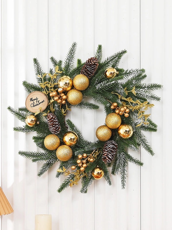 2022 New Christmas Golden Rattan Garland Door and Wall Hanging Decoration Fast Delivery|Home Decor & Holiday Decorations