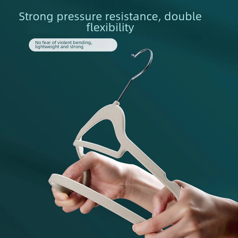 Non-slip Flocking Clothes Hanger Seamless Dual-use for Dry & Wet Garments | Home Storage & Wardrobe Organizer